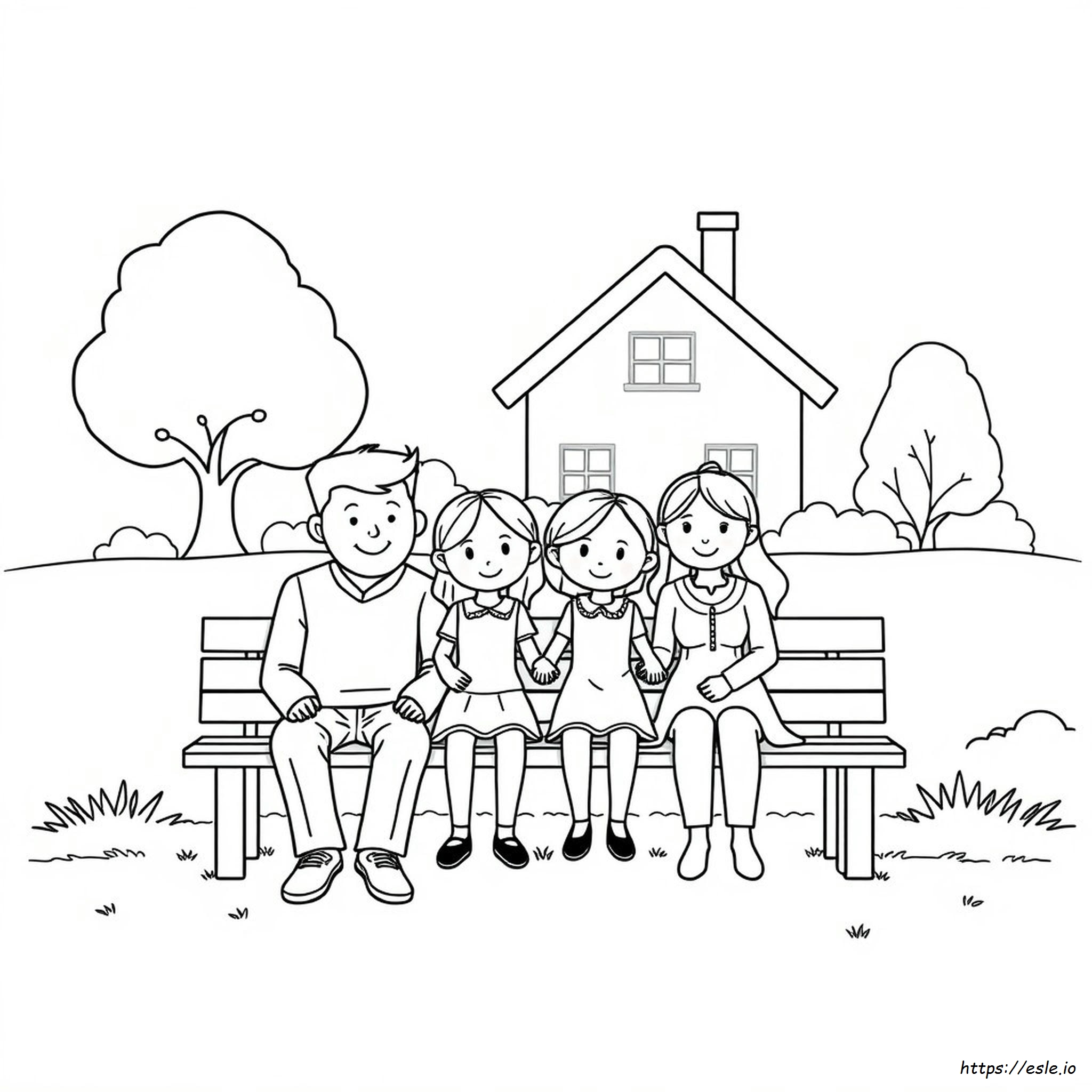 Imágenes Prediseñadas Familiares Para Colorear En Blanco Y Negro