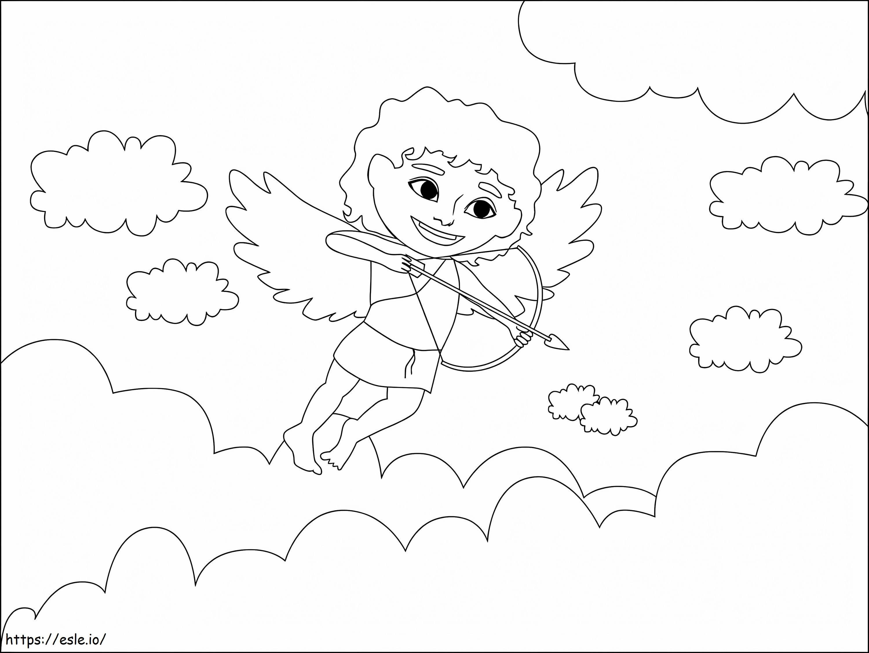 Adorable Cupid coloring page