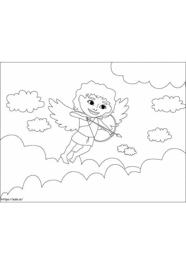 Coloriage Adorable Cupidon à imprimer dessin