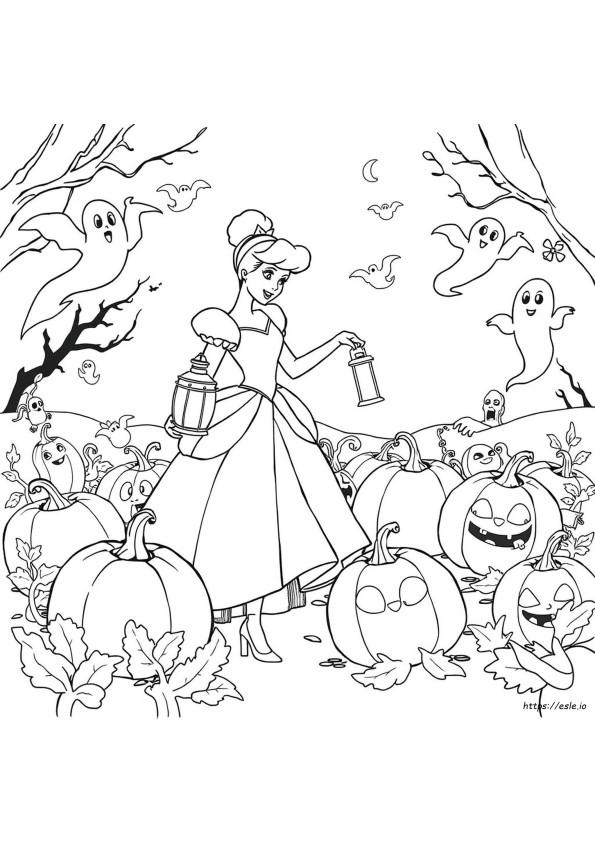 Kopciuszek Halloween Kolorowanki