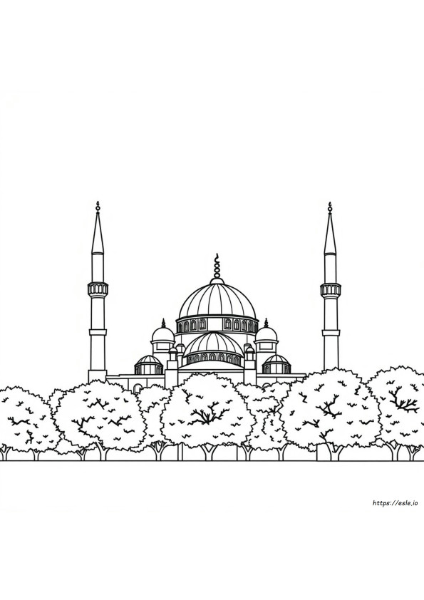 Masjid Gambar Mewarnai