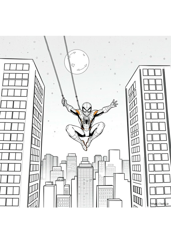 Halaman Gambar Mewarnai Spider Man