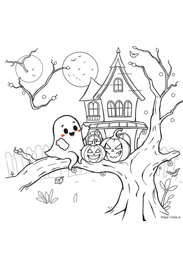 Gambar Mewarnai Halloween Lucu Yang Dapat Dicetak