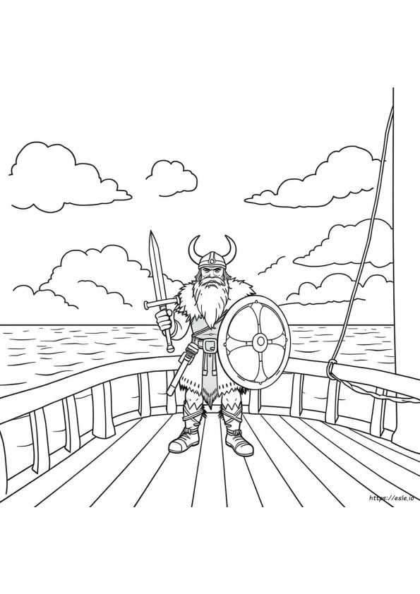 Páginas Para Colorear De Vikingos Imprimibles