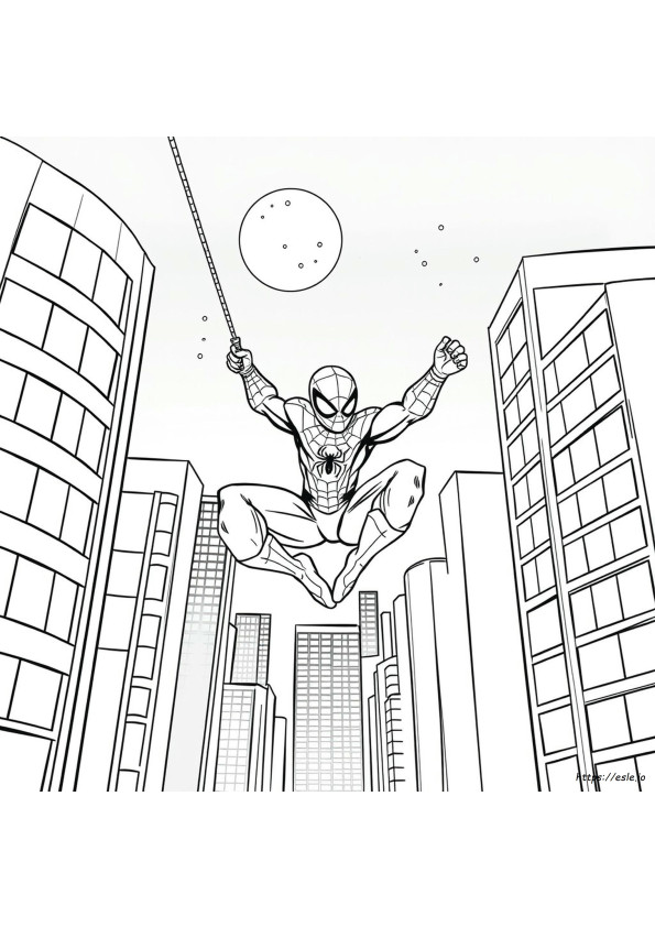 Gambar Mewarnai Spider-Man