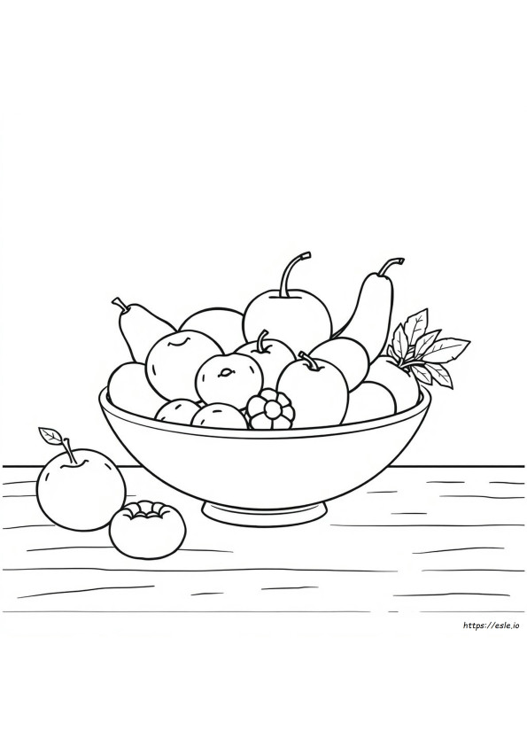 Fruit Bowl Coloring
