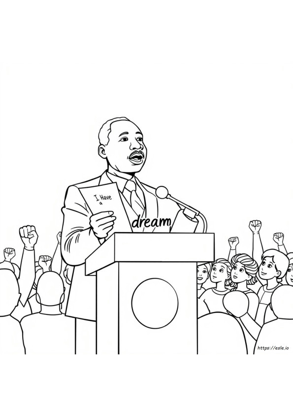 Halaman Mewarnai Dr Martin Luther King