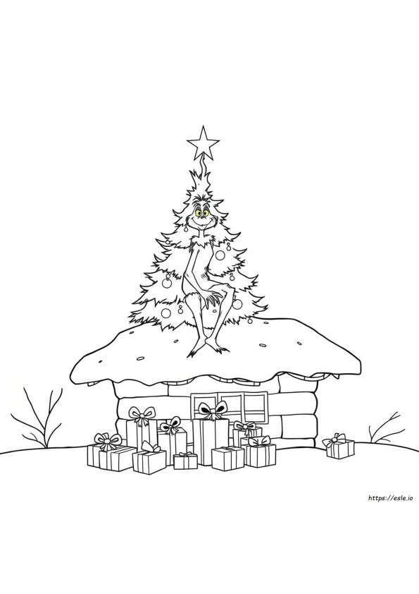 Grinch Coloring Page Kids