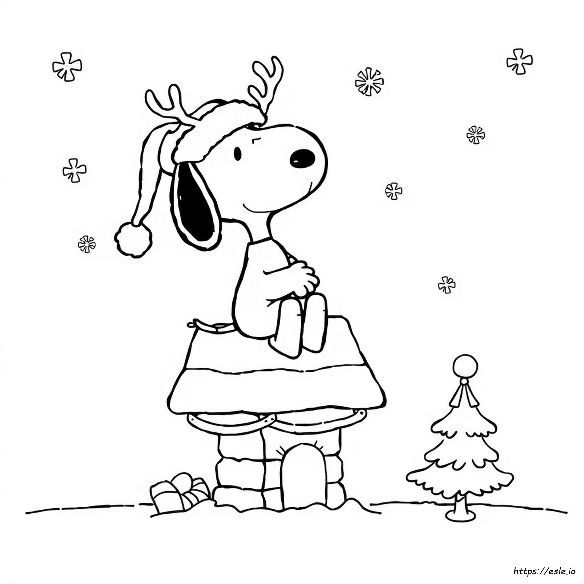 Snoopy Christmas Coloring Pages Pdf