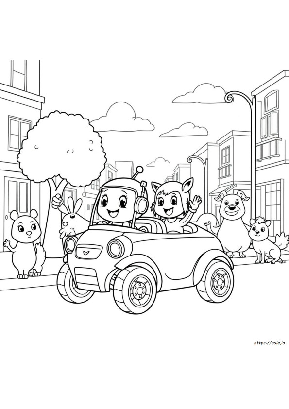 Robocar Poli Helly Gambar Mewarnai