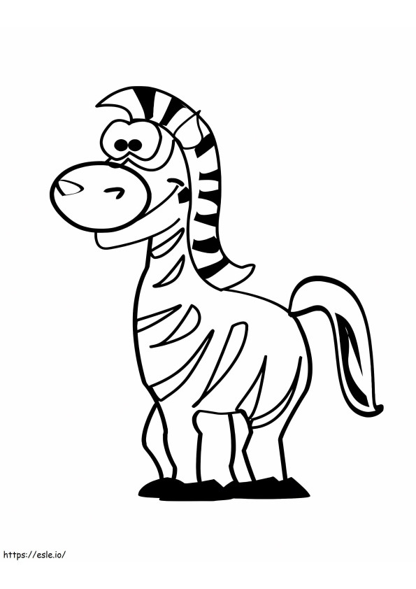 Funny Zebra coloring page
