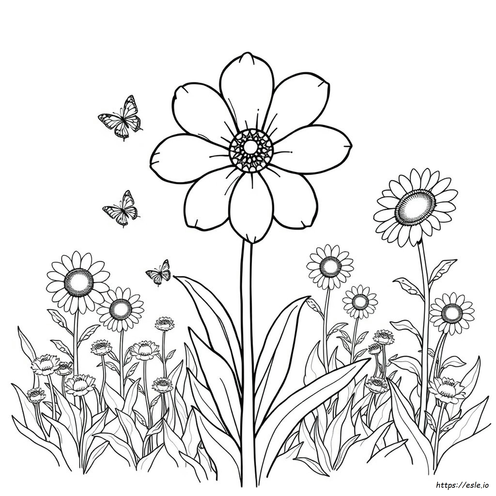 Fiore Gigante Da Colorare