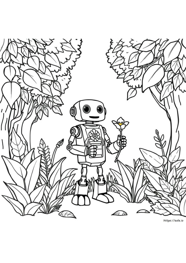 Vahşi Robot Boyama Sayfası Ücretsiz
