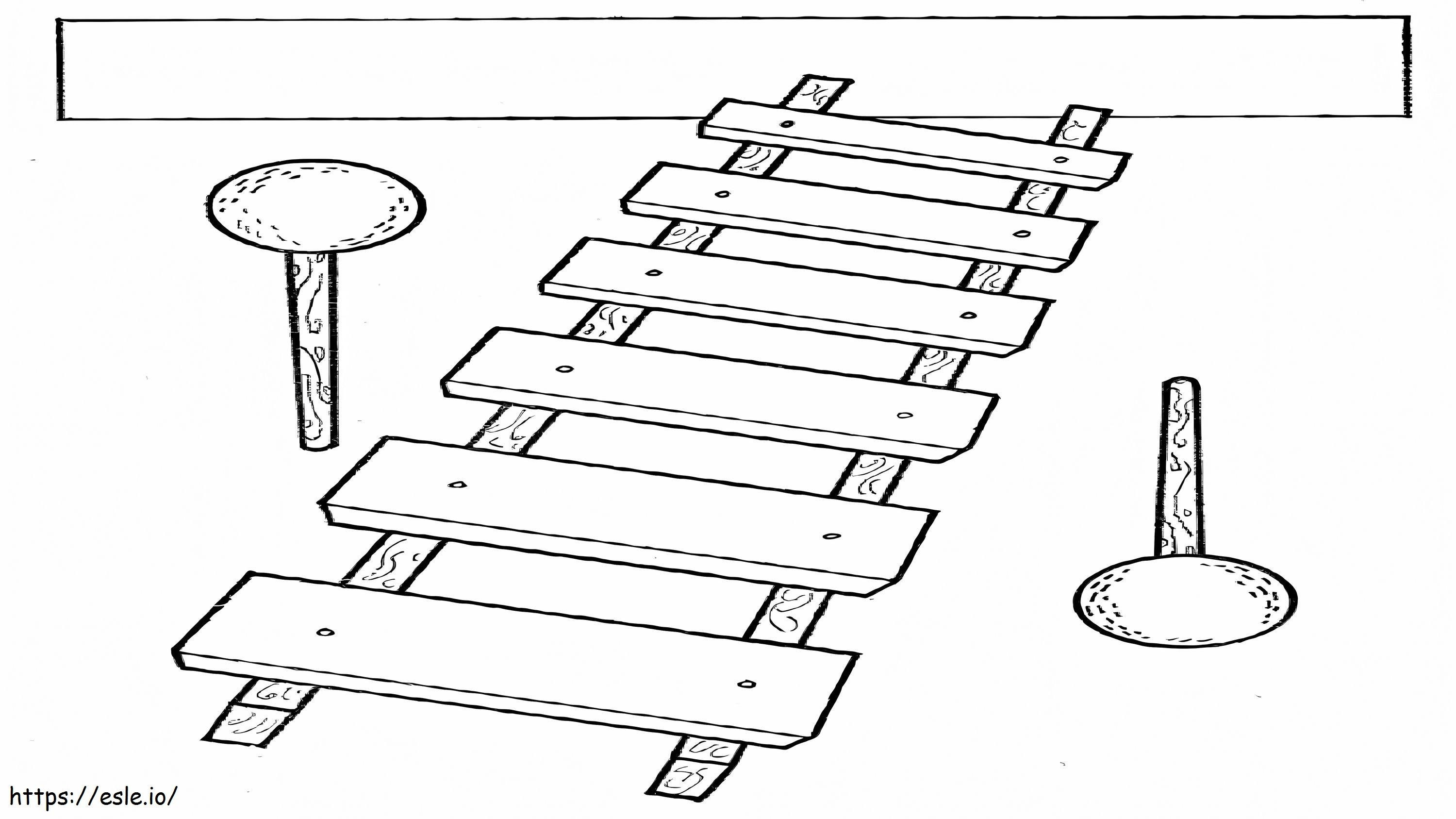 Einfaches Xylophon 5 ausmalbilder