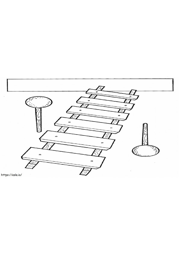 Simple Xylophone 5 coloring page