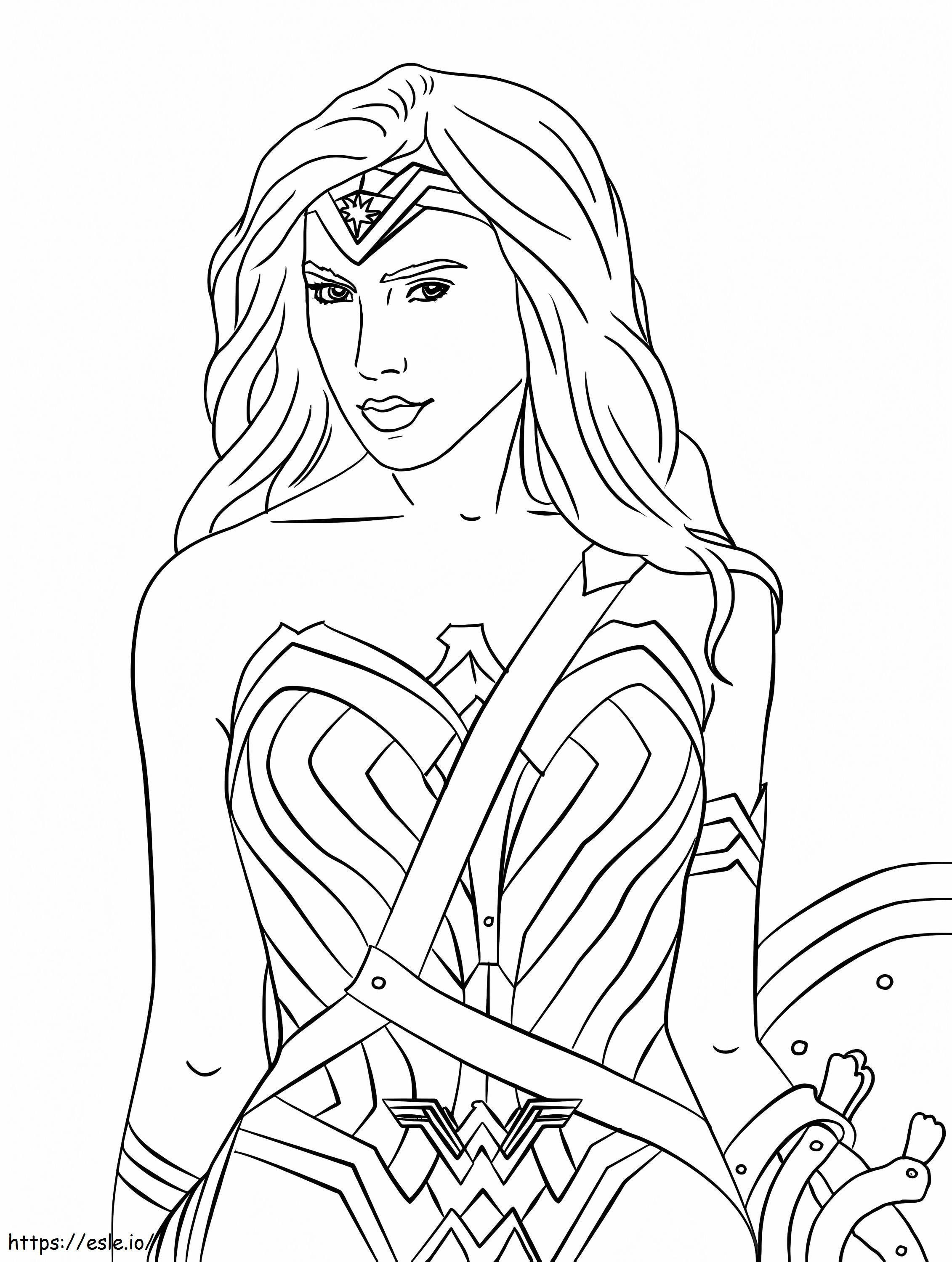 Coloriage Wonder Woman De Dc à imprimer dessin