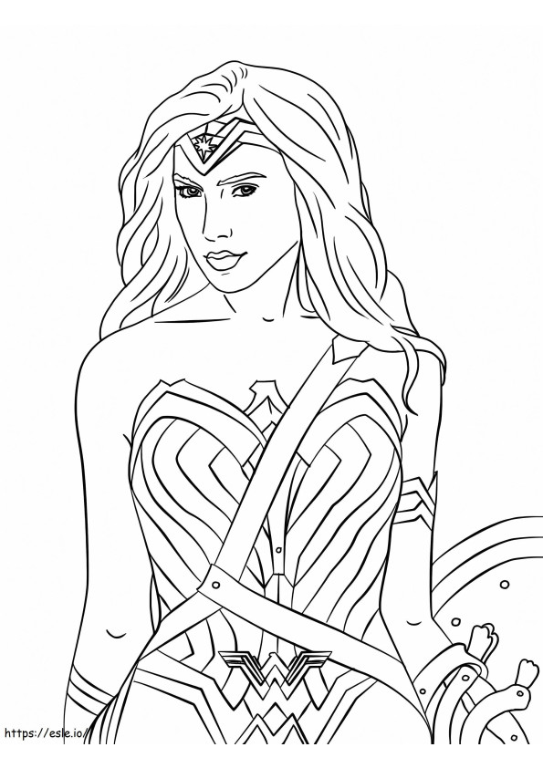 Coloriage Wonder Woman De Dc à imprimer dessin