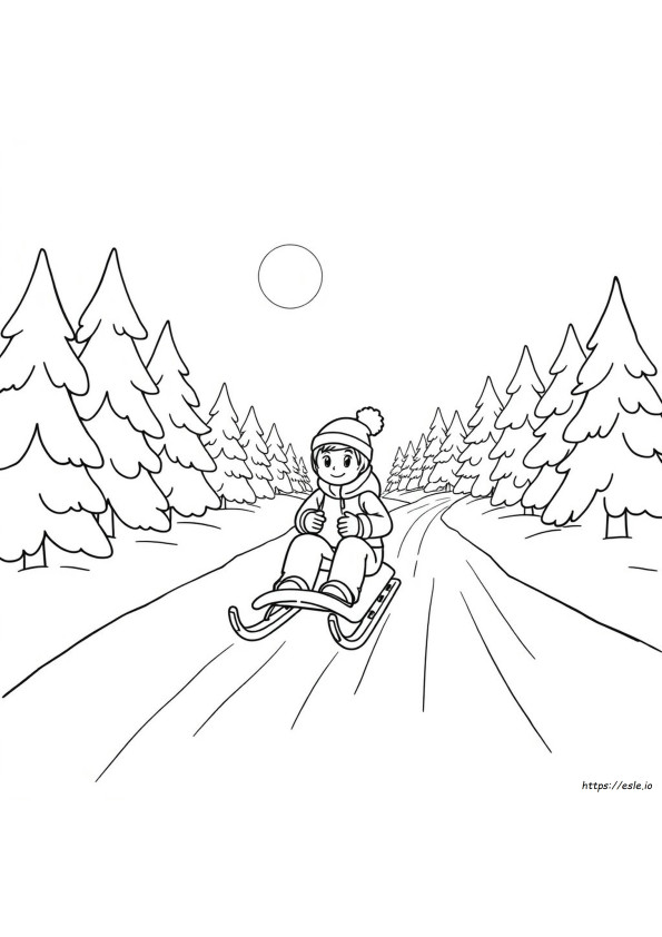 Dieci Sulla Slitta Disegni Da Colorare