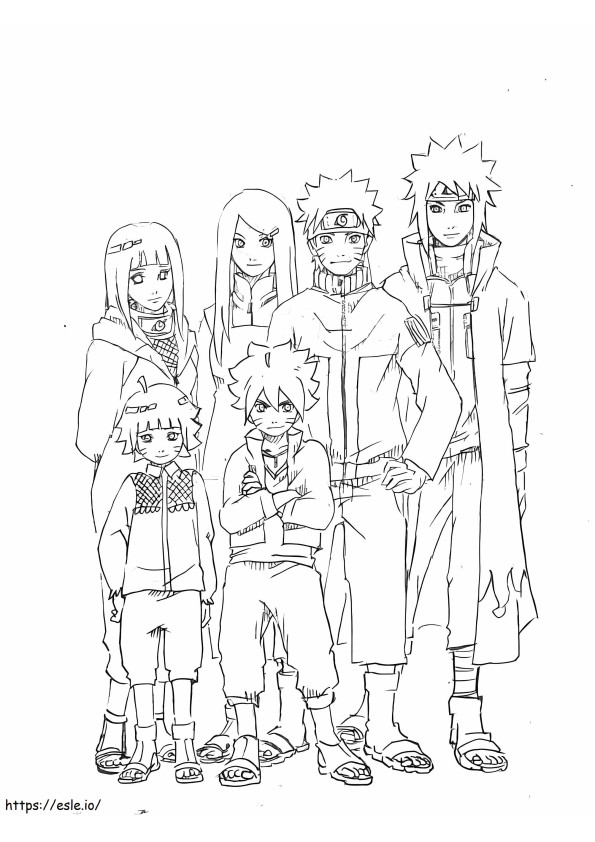 Boruto And Family coloring page