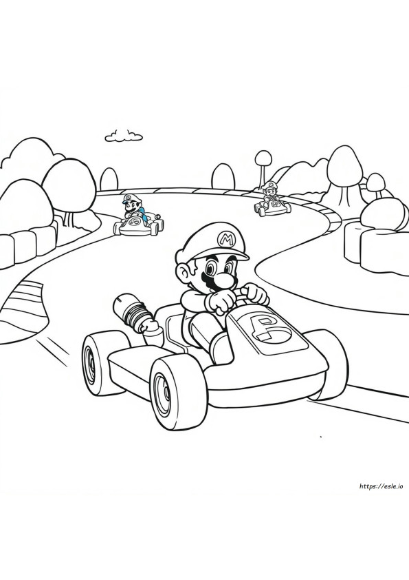 Mario Kart Coloring Pages