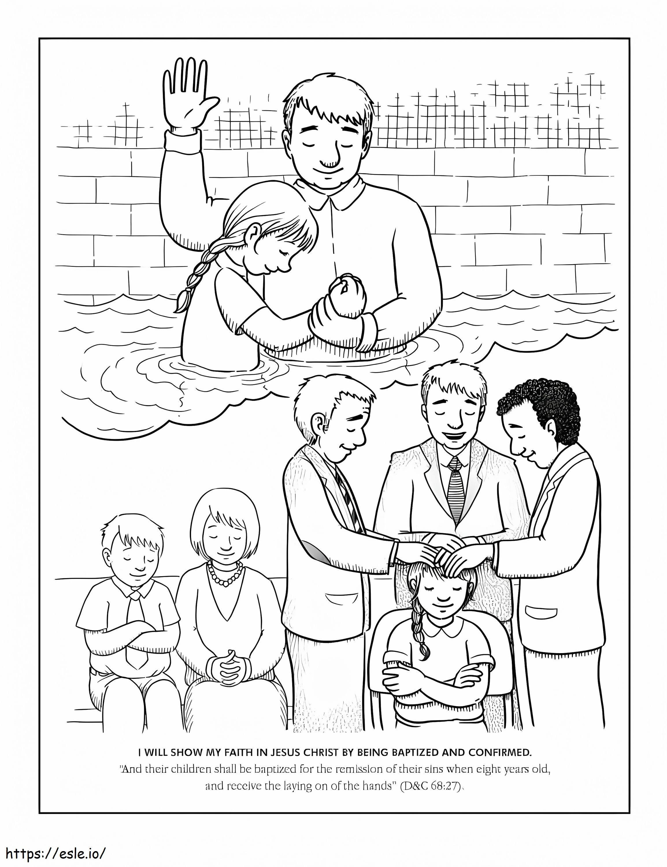 Yazdırmak İçin Vaftiz boyama