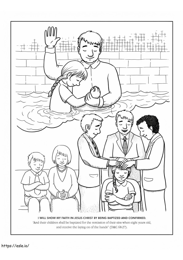 Baptism To Print coloring page