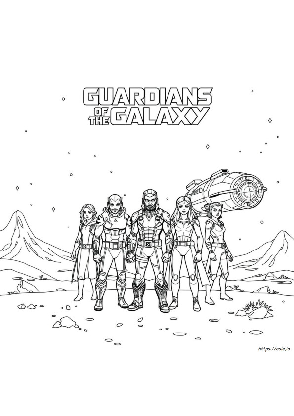 Penjaga Galaksi 2 Mewarnai Gambar