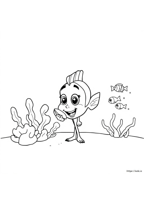 Gambar Mewarnai Goby Bubble Guppies