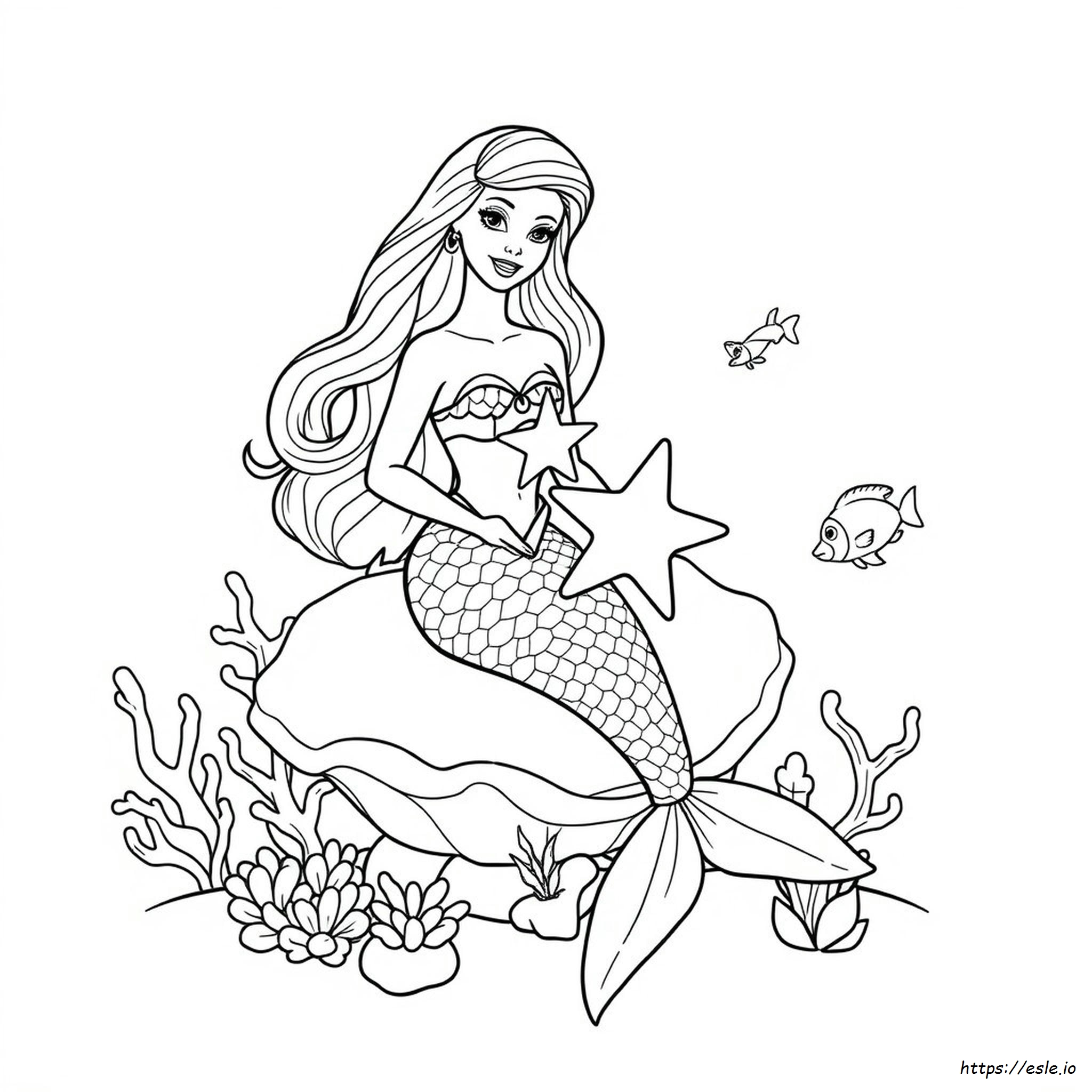 Páginas Para Colorear De Barbie Sirena Gratis