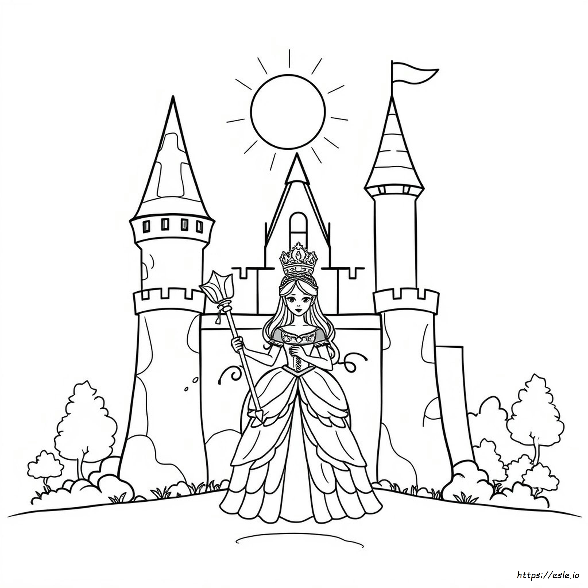 Princess Castle Printable Coloring Pages