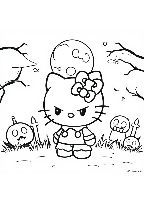 Baddie Hello Kitty Coloring Pages