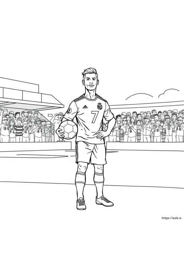 Halaman Mewarnai Cr7