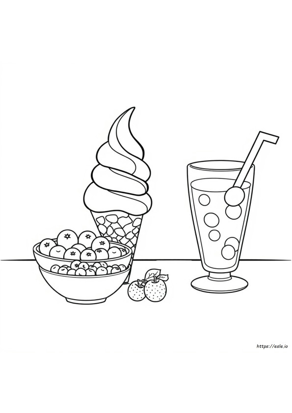 Makanan Lucu Gambar Mewarnai