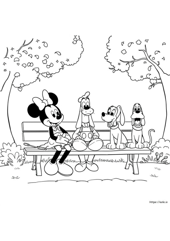 Mickey Dan Teman-Teman Gambar Mewarnai
