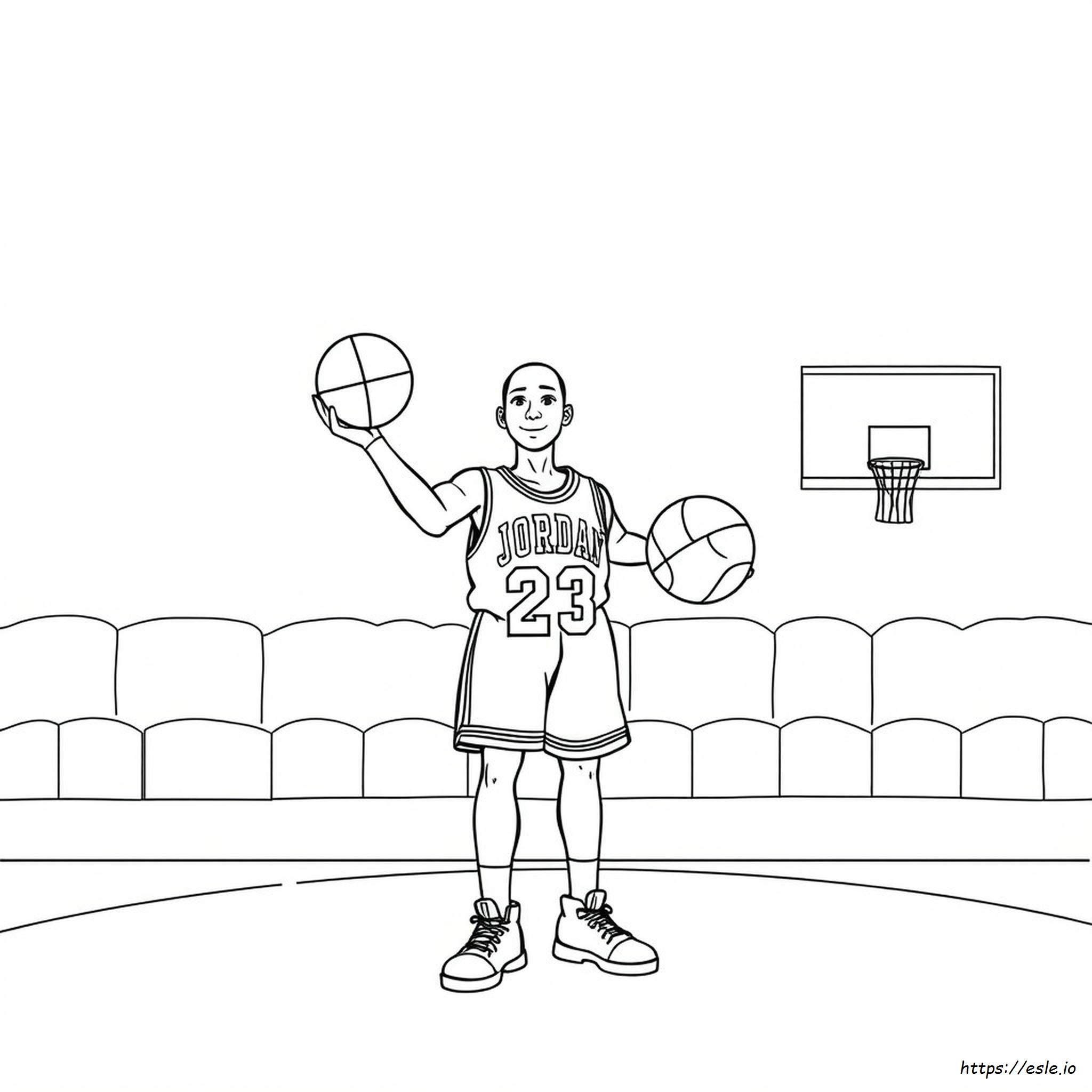 Michael Jordan Jersey Coloring Page