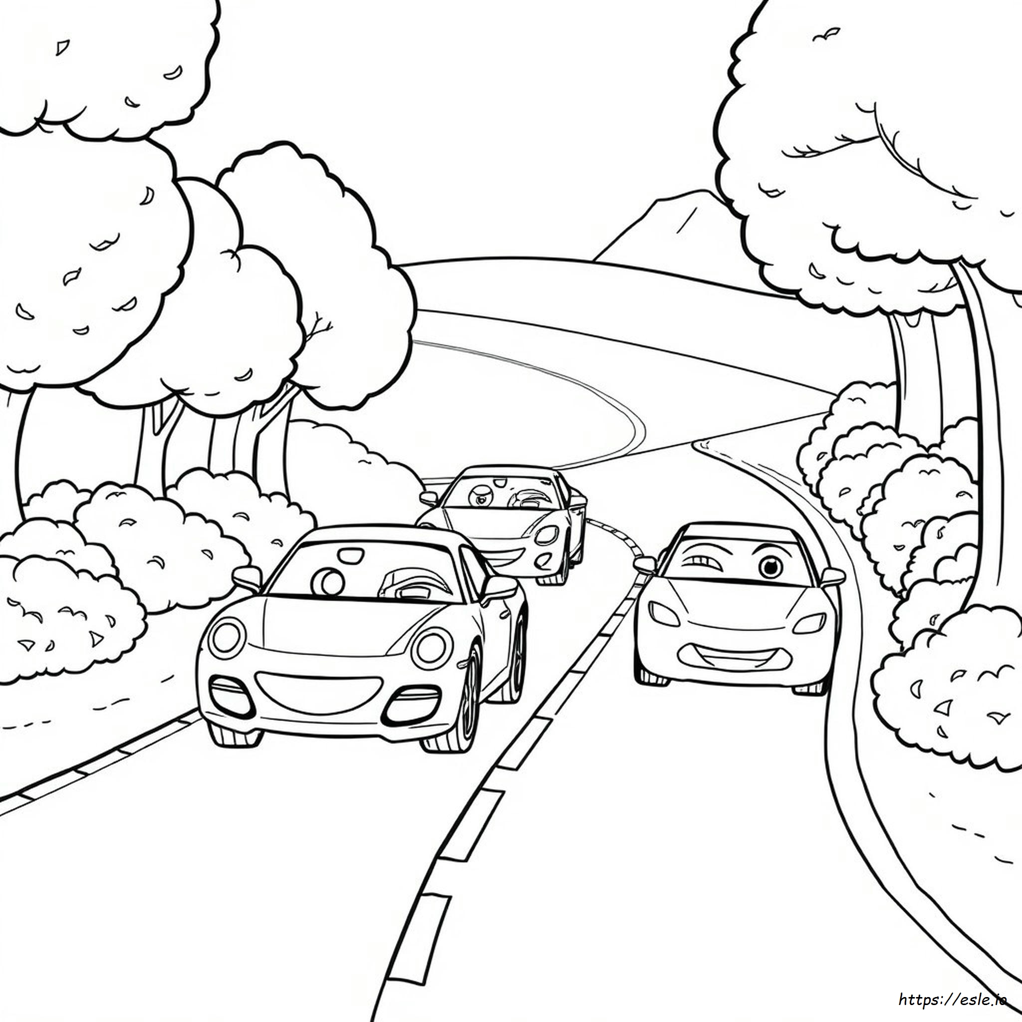 Dibujos De Coches De Dibujos Animados Para Colorear