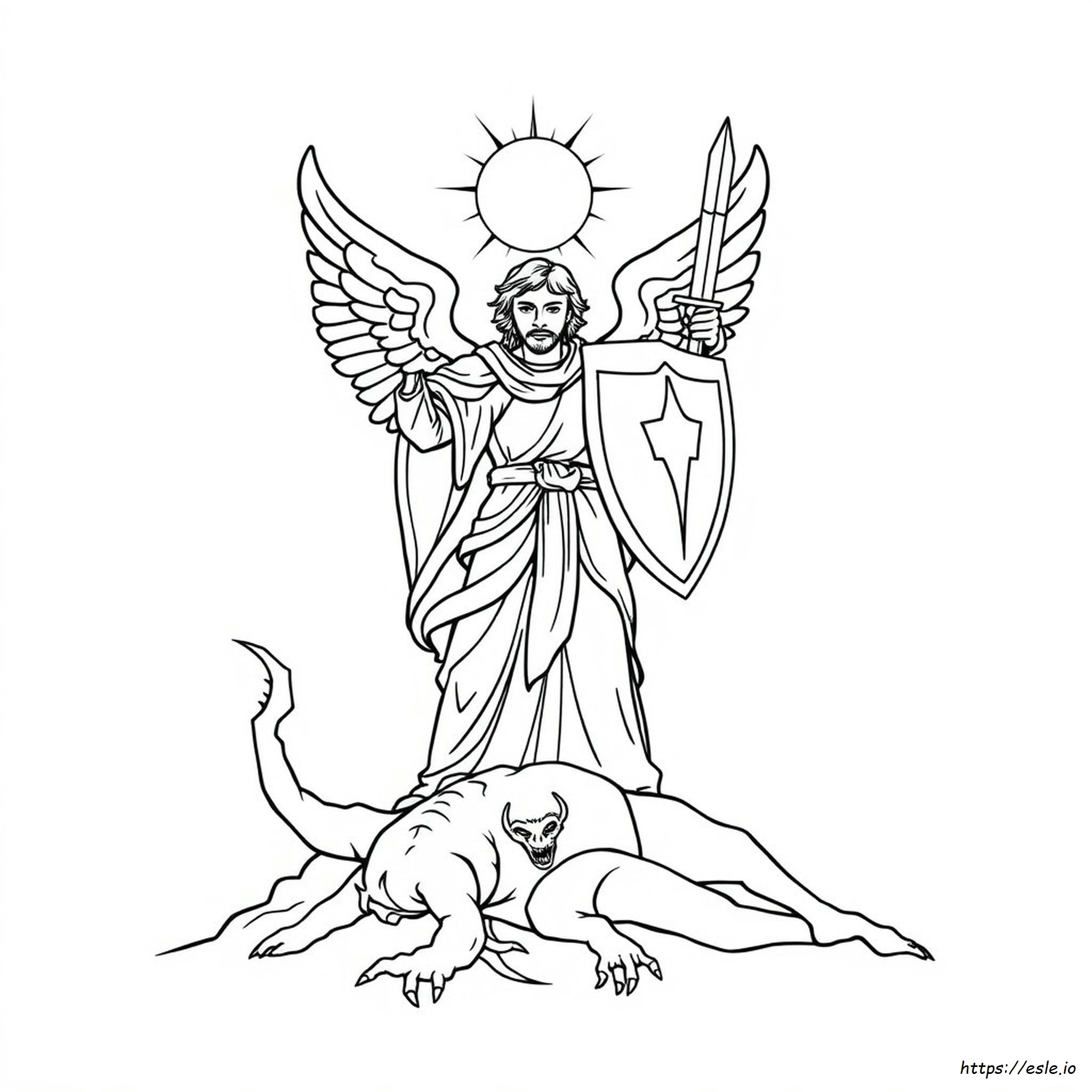 Saint Michael The Archangel Coloring Page