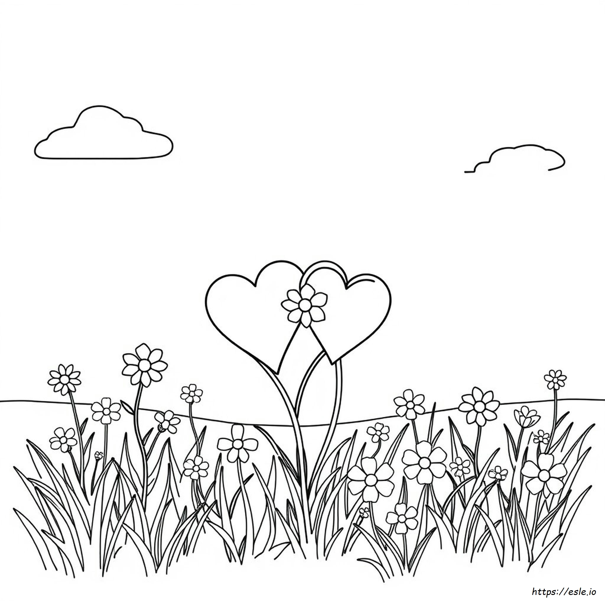 Corazones Y Flores Para Colorear Imprimibles Gratis