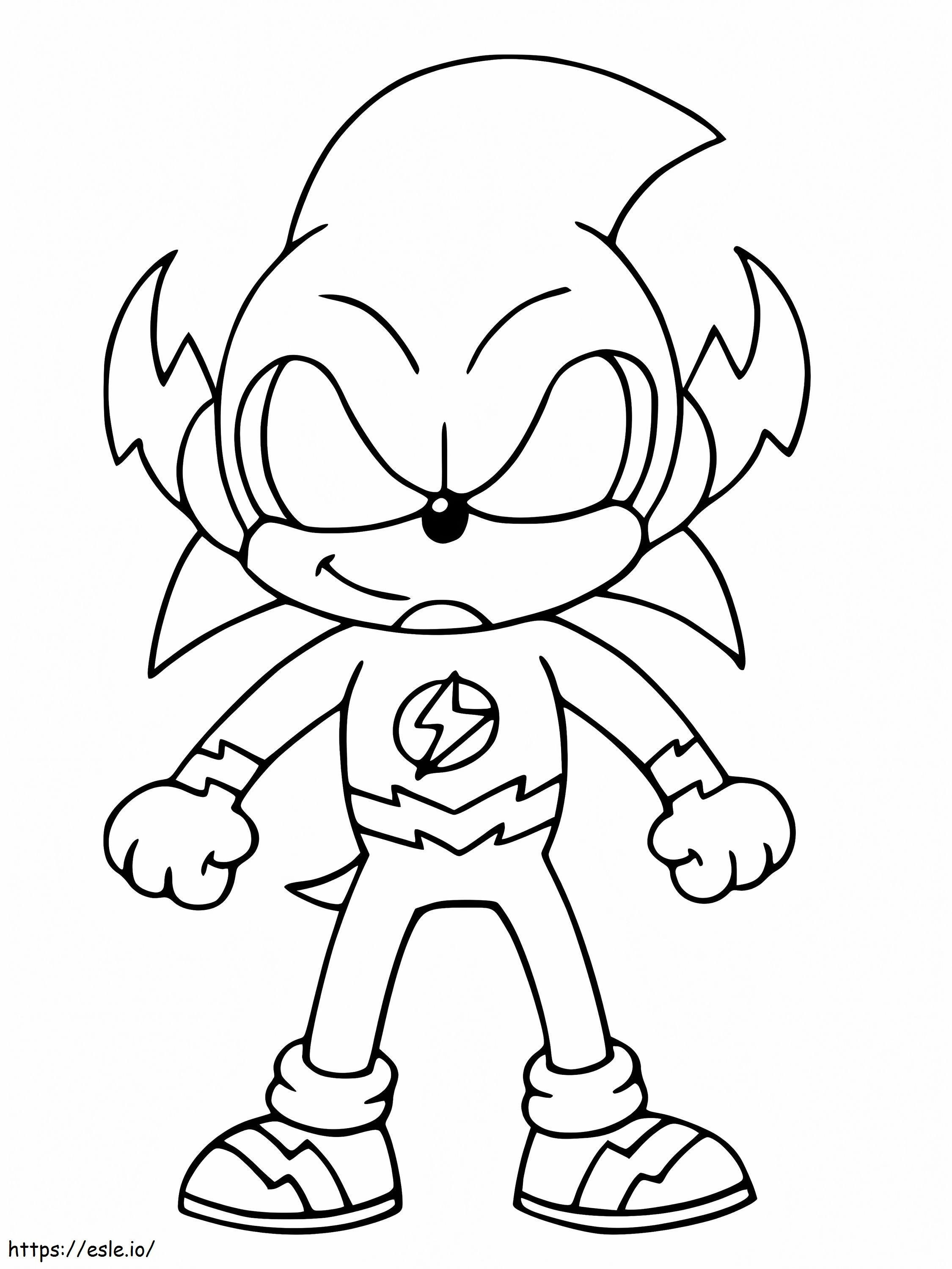 Flash Sonic coloring page