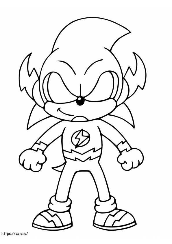 Flash Sonic da colorare