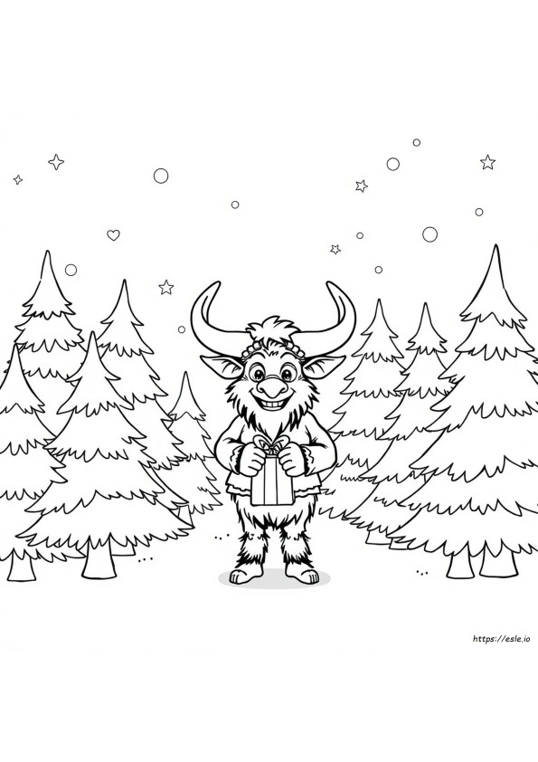 Süßer Krampus Malvorlage