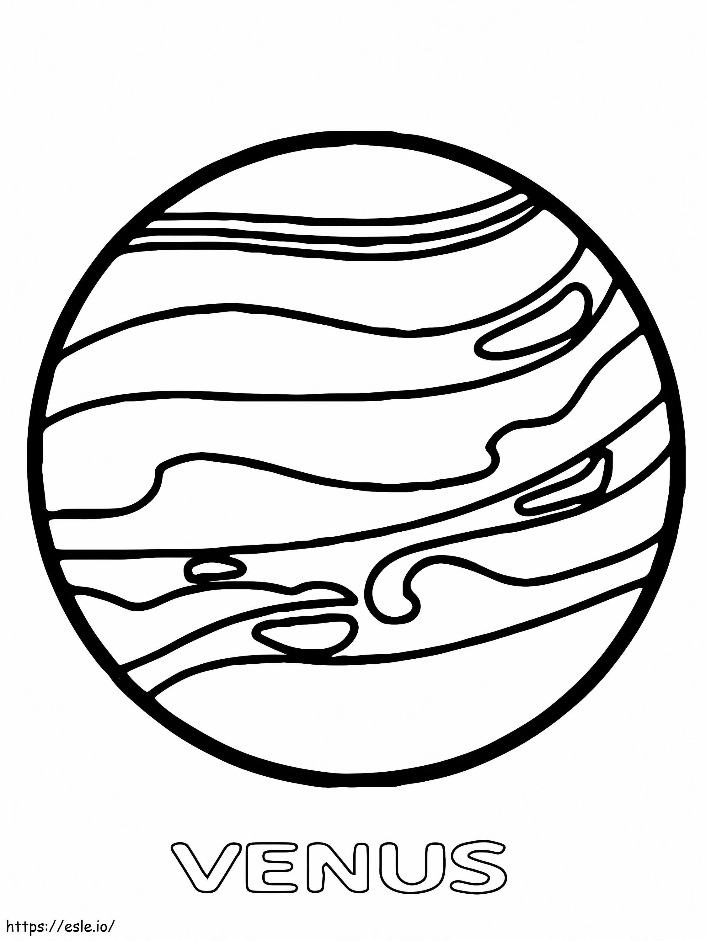 Coloriage Planète Vénus à imprimer dessin