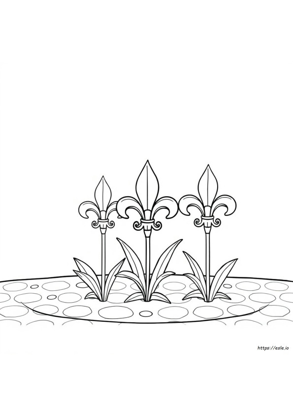 Fleur De Lis Gambar Mewarnai