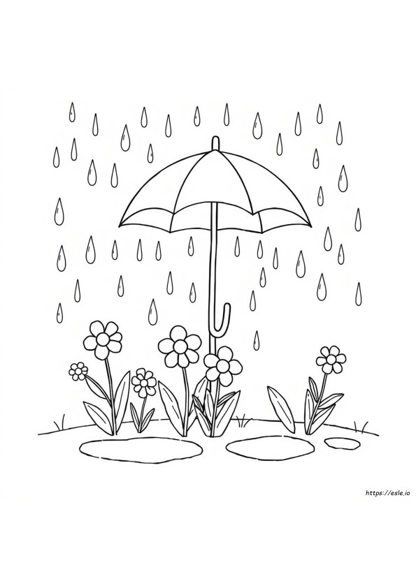 Regen Ausmalbilder Für Vorschulkinder