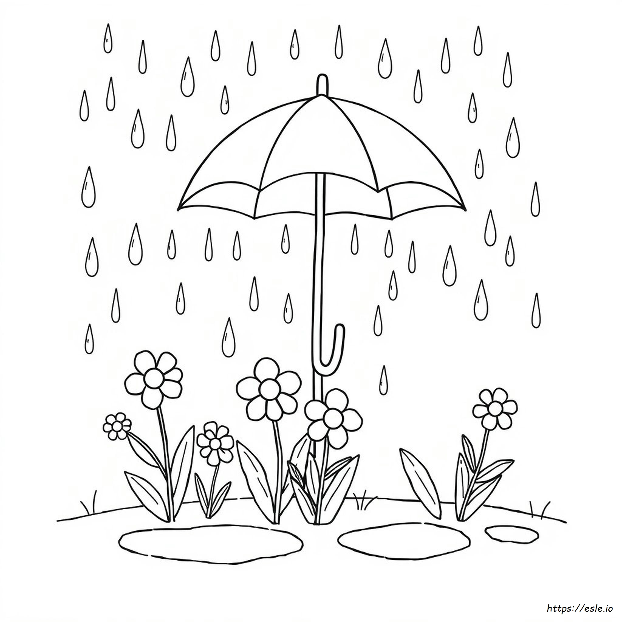 Regen Ausmalbilder Für Vorschulkinder