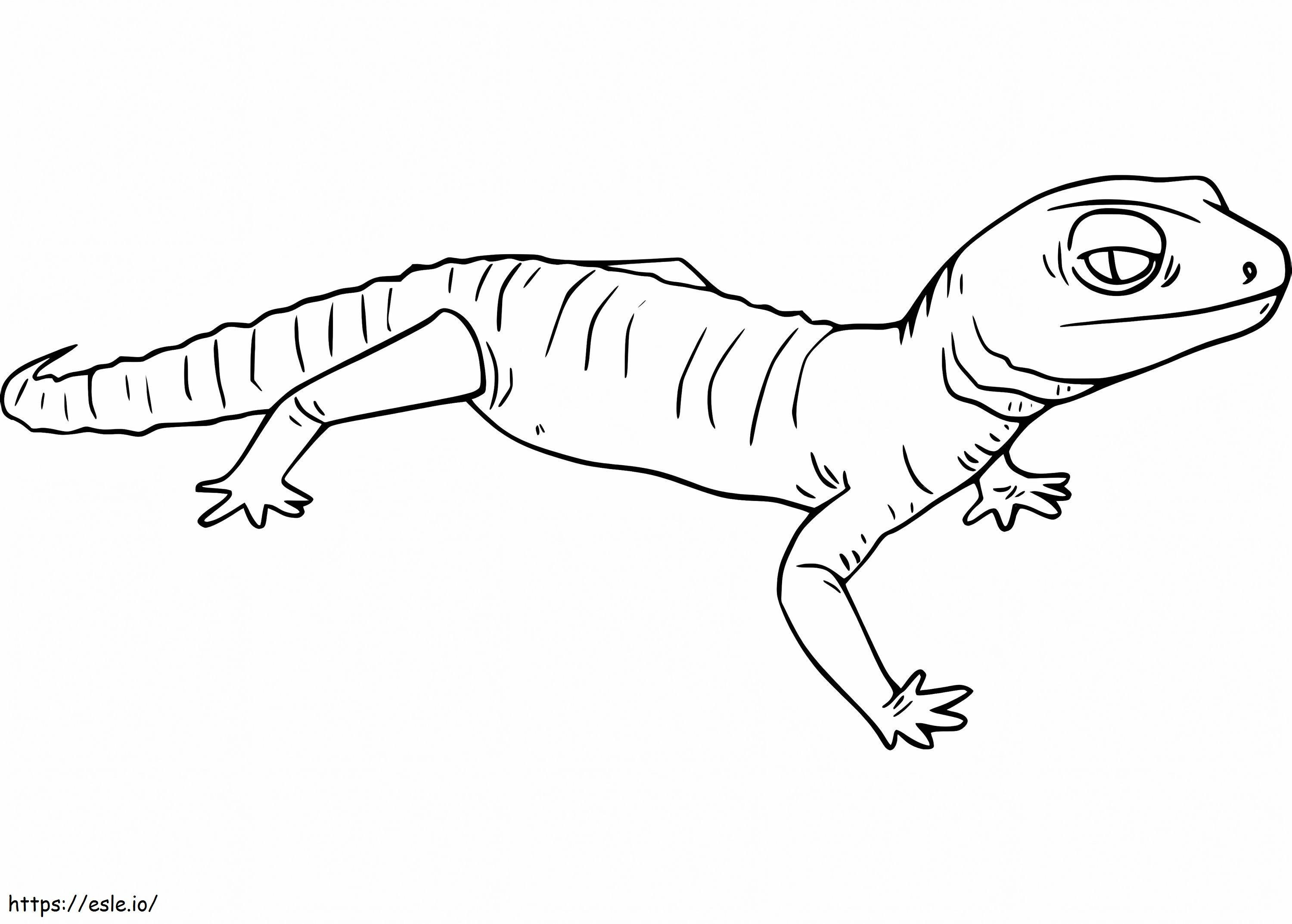 Coloriage Un gecko à imprimer dessin