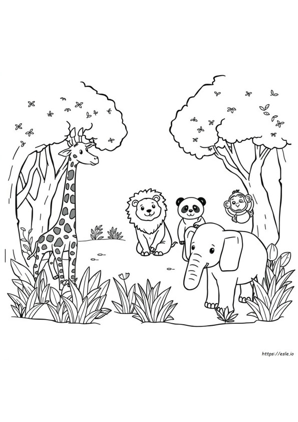 Carte De Colorat Zoo