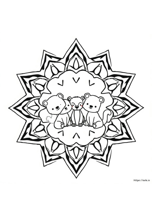 Hojas De Mandalas De Animales Bonitos Para Colorear