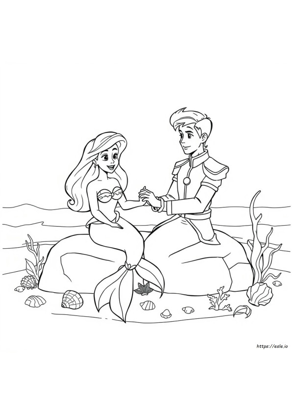 Putri Duyung Kecil Dan Eric Gambar Mewarnai