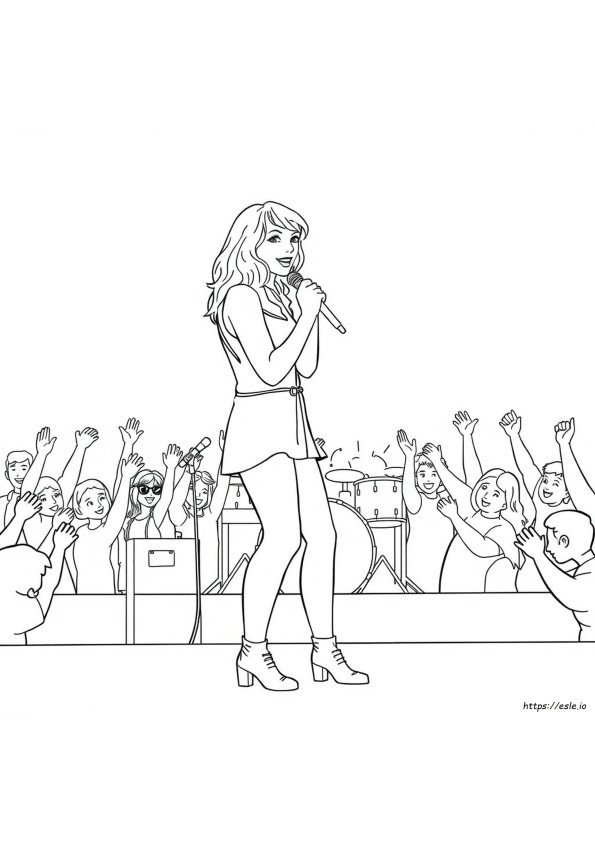 Taylor Swift Gambar Mewarnai